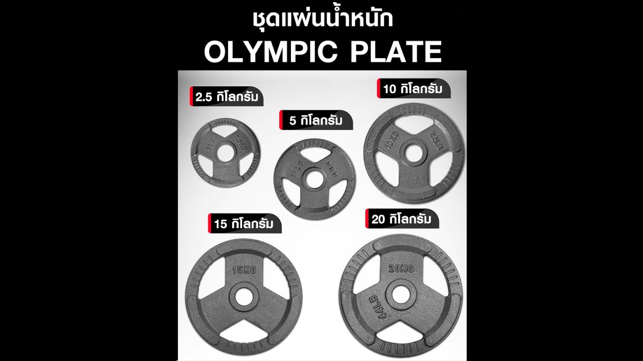 แผ่นน้ำหนัก Olympic Plate ขนาดรู 2 นิ้ว  IVADE™ Commercial Grade - The GYM Co.