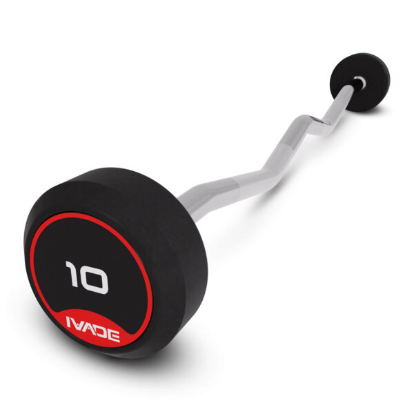 Alternative view of บาร์เบล แกนหยัก EZ หุ้มยาง IVADE ขนาด 10KG x 1 ชิ้น (MD3009-EZ)