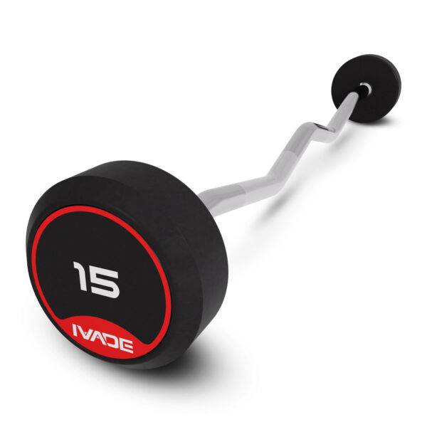 Alternative view of บาร์เบล แกนหยัก EZ หุ้มยาง IVADE ขนาด 15KG x 1 ชิ้น (MD3009-EZ)