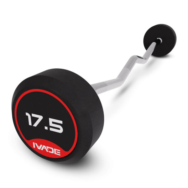 Alternative view of บาร์เบล แกนหยัก EZ หุ้มยาง IVADE ขนาด 17.5KG x 1 ชิ้น (MD3009-EZ)