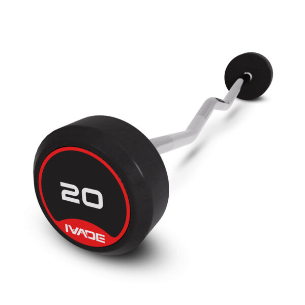 บาร์เบล แกนหยัก EZ หุ้มยาง IVADE ขนาด 20KG x 1 ชิ้น (MD3009-EZ)