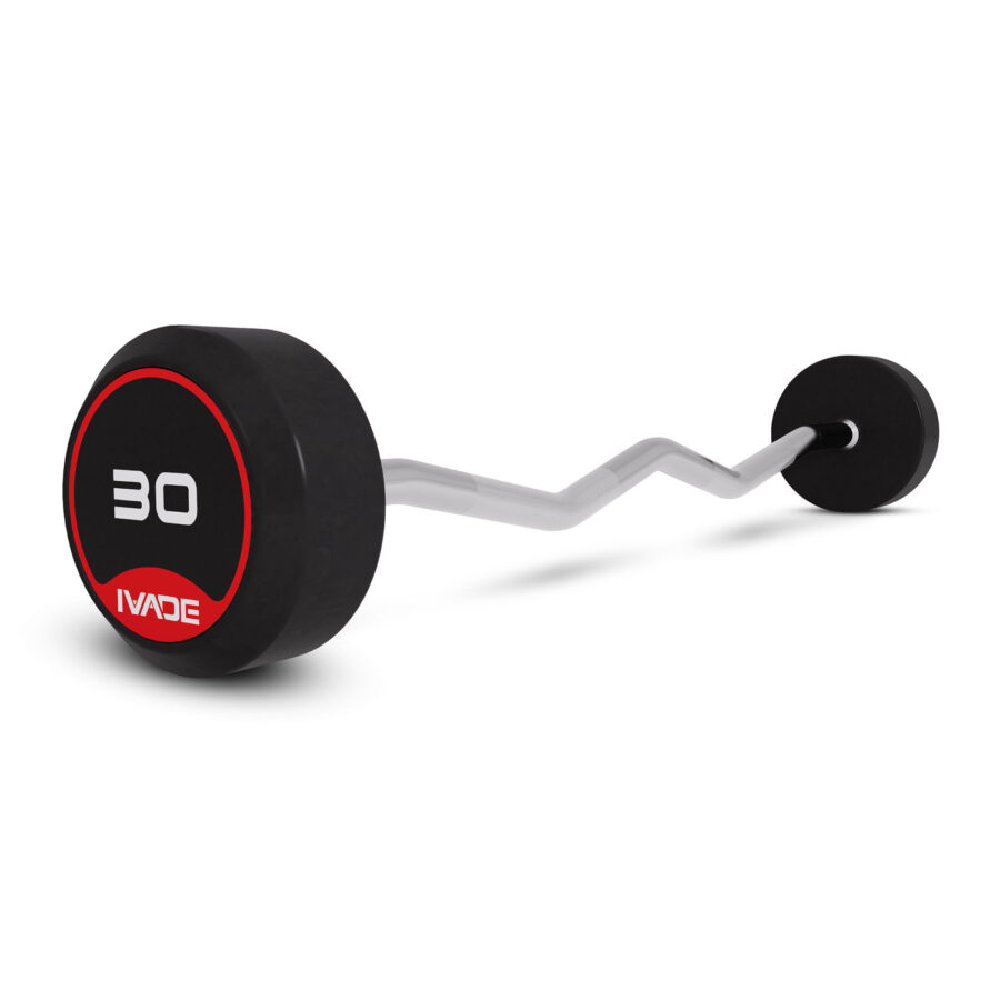 บาร์เบล แกนหยัก EZ หุ้มยาง IVADE ขนาด 30KG x 1 ชิ้น (MD3009-EZ) - Image 3