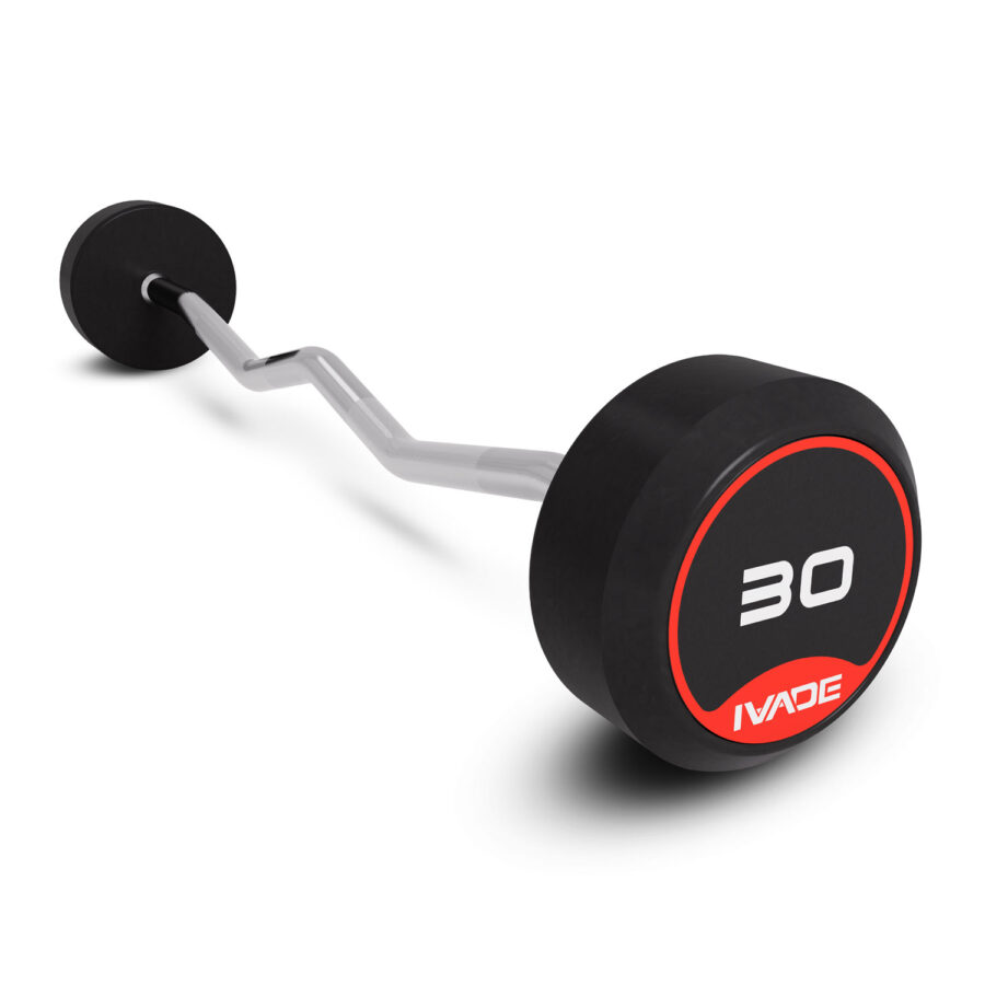 บาร์เบล แกนหยัก EZ หุ้มยาง IVADE ขนาด 30KG x 1 ชิ้น (MD3009-EZ) - Image 4