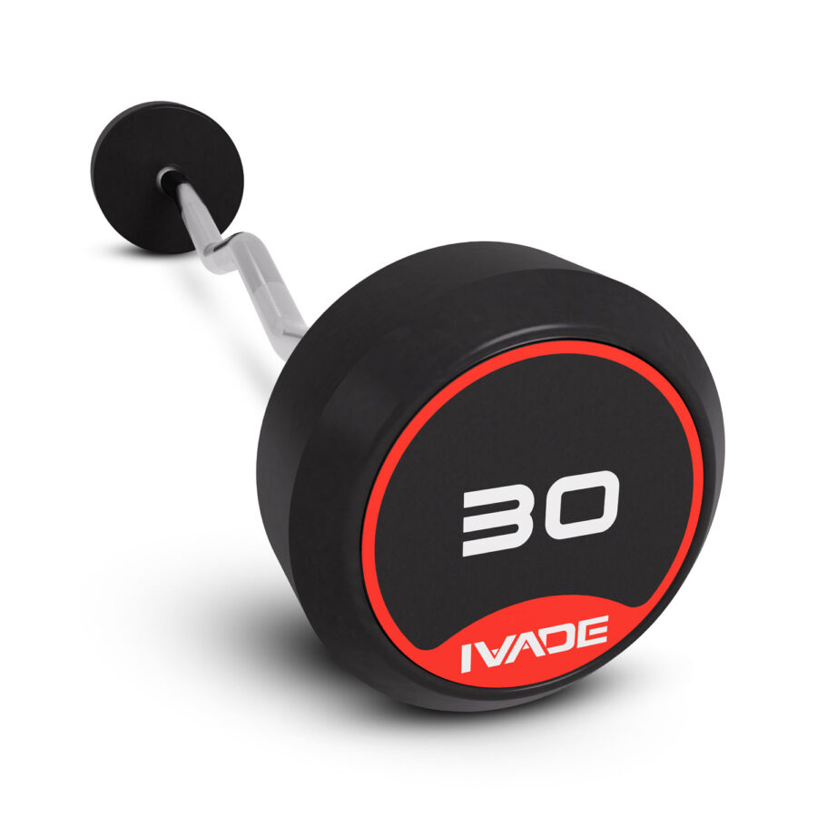 บาร์เบล แกนหยัก EZ หุ้มยาง IVADE ขนาด 30KG x 1 ชิ้น (MD3009-EZ) - Image 5