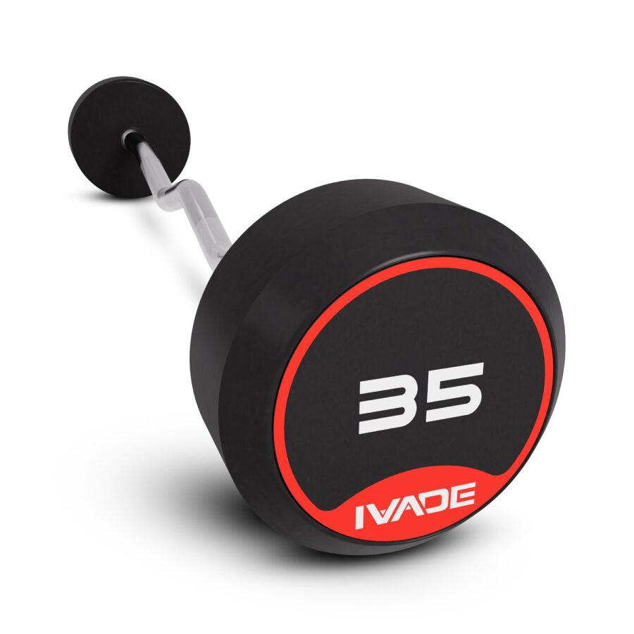 บาร์เบล แกนหยัก EZ หุ้มยาง IVADE ขนาด 35KG x 1 ชิ้น (MD3009-EZ) - Image 5