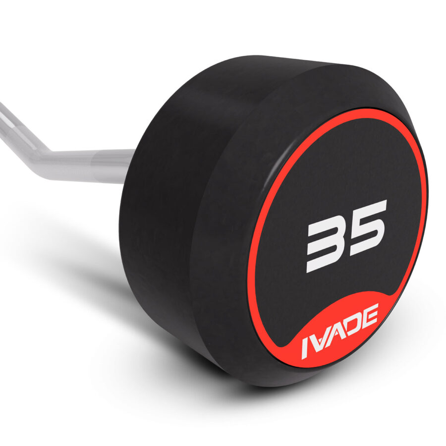 บาร์เบล แกนหยัก EZ หุ้มยาง IVADE ขนาด 35KG x 1 ชิ้น (MD3009-EZ) - Image 8