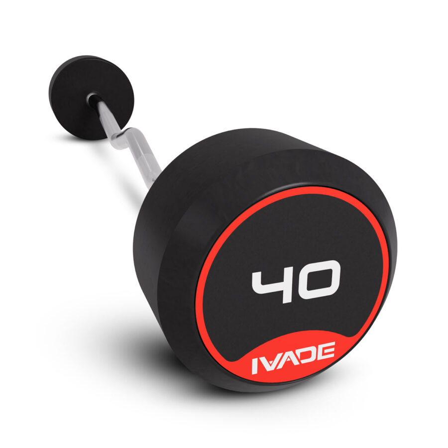 บาร์เบล แกนหยัก EZ หุ้มยาง IVADE ขนาด 40KG x 1 ชิ้น (MD3009-EZ) - Image 5