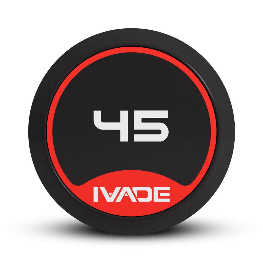 บาร์เบล แกนหยัก EZ หุ้มยาง IVADE ขนาด 45KG x 1 ชิ้น (MD3009-EZ) - Image 9