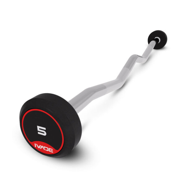 บาร์เบล แกนหยัก EZ หุ้มยาง IVADE ขนาด 5KG x 1 ชิ้น (MD3009-EZ)