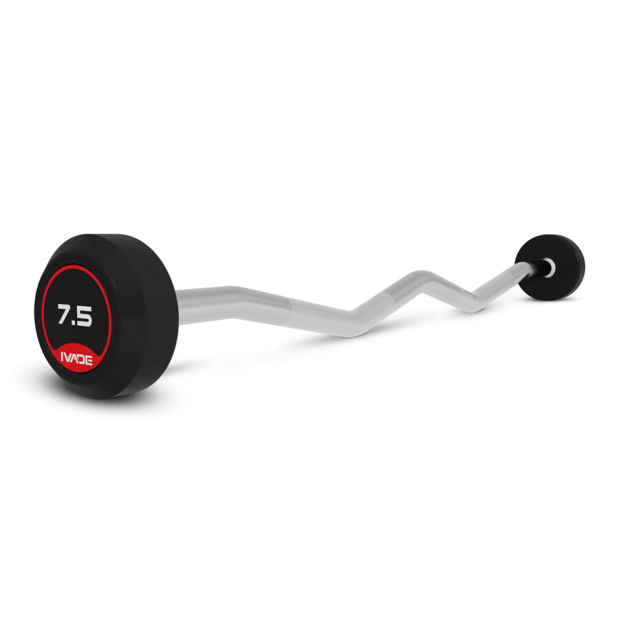 บาร์เบล แกนหยัก EZ หุ้มยาง IVADE ขนาด 7.5KG x 1 ชิ้น (MD3009-EZ) - Image 3