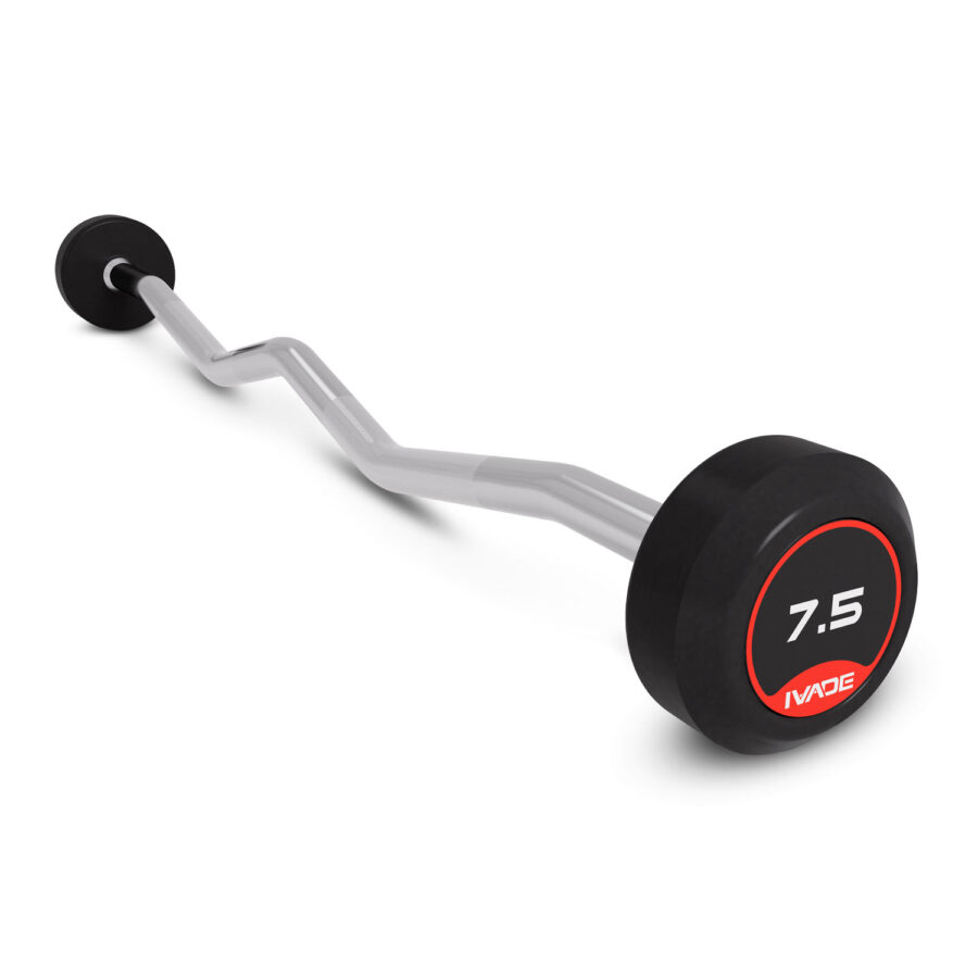 บาร์เบล แกนหยัก EZ หุ้มยาง IVADE ขนาด 7.5KG x 1 ชิ้น (MD3009-EZ) - Image 4