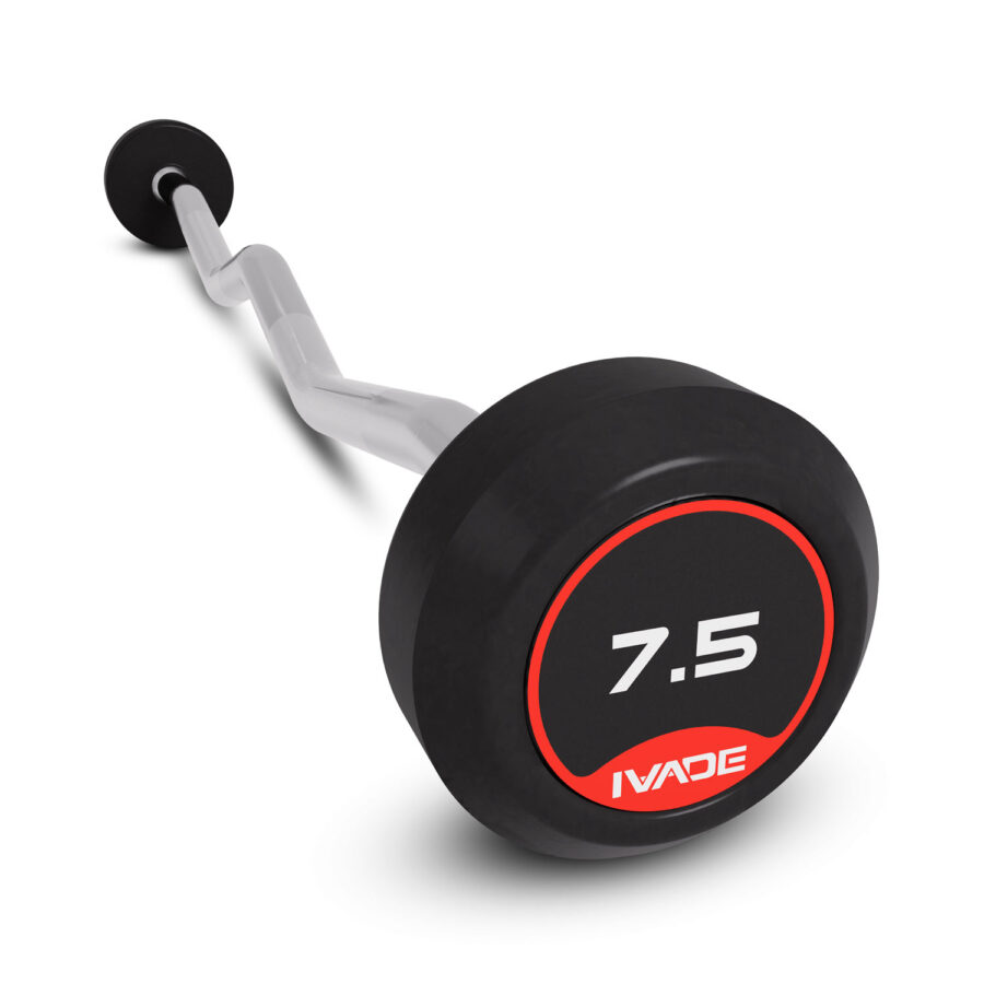 บาร์เบล แกนหยัก EZ หุ้มยาง IVADE ขนาด 7.5KG x 1 ชิ้น (MD3009-EZ) - Image 5