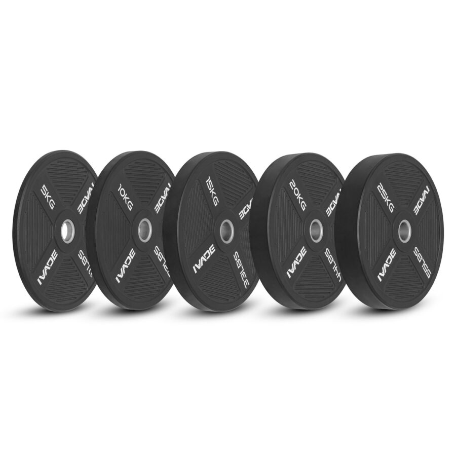 ชุดแผ่นน้ำหนัก 5-25KG x 2 แผ่น Bumper Plate (รูขนาด 2 นิ้ว) รุ่น MD1056 - Image 4