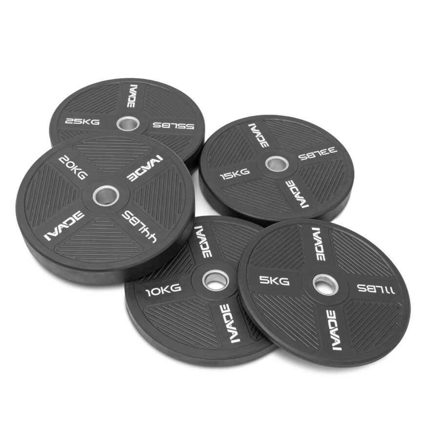 ชุดแผ่นน้ำหนัก 5-25KG x 2 แผ่น Bumper Plate (รูขนาด 2 นิ้ว) รุ่น MD1056 - Image 5