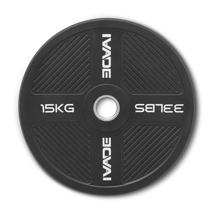 แผ่นน้ำหนัก 15KG x 2 แผ่น Bumper Plate (รูขนาด 2 นิ้ว) รุ่น MD1056 - Image 3