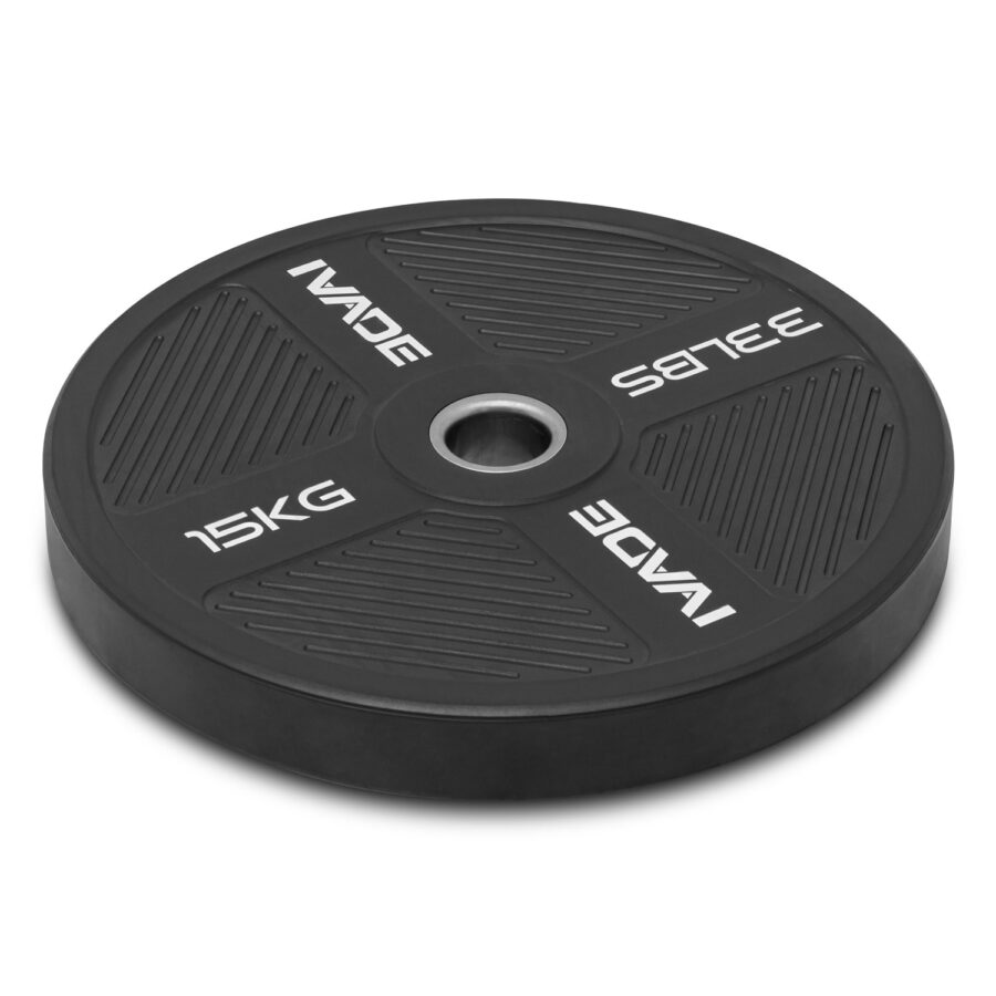 แผ่นน้ำหนัก 15KG x 2 แผ่น Bumper Plate (รูขนาด 2 นิ้ว) รุ่น MD1056 - Image 4