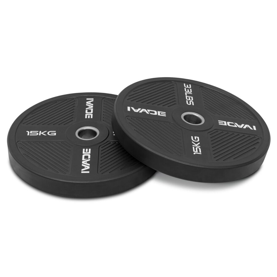 แผ่นน้ำหนัก 15KG x 2 แผ่น Bumper Plate (รูขนาด 2 นิ้ว) รุ่น MD1056 - Image 5