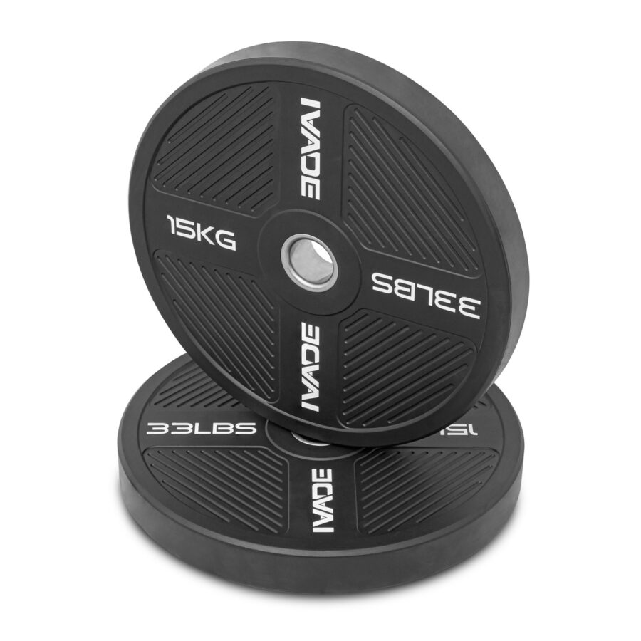 แผ่นน้ำหนัก 15KG x 2 แผ่น Bumper Plate (รูขนาด 2 นิ้ว) รุ่น MD1056 - Image 6