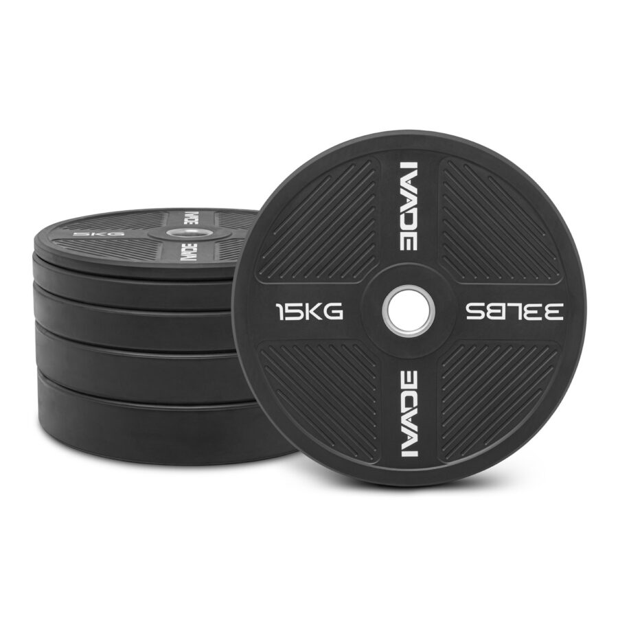 แผ่นน้ำหนัก 15KG x 2 แผ่น Bumper Plate (รูขนาด 2 นิ้ว) รุ่น MD1056 - Image 7