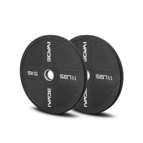 แผ่นน้ำหนัก 5KG x 2 แผ่น Bumper Plate (รูขนาด 2 นิ้ว) รุ่น MD1056